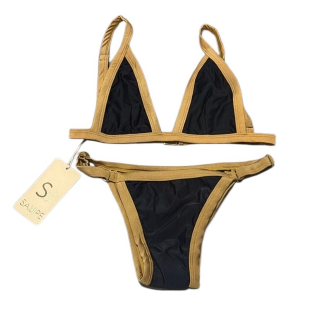 Sauipe Black and Tan Bella Bikini Set